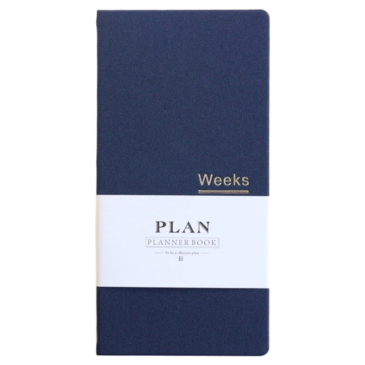 2 PCS Classic Hardcover Office School Weekly Planner Notebooks Stationery Personal Agenda Planner Organizer, Size:A6 18.9x9.4cm