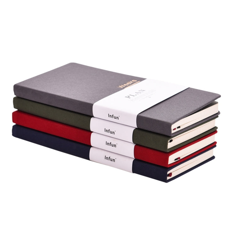 2 PCS Classic Hardcover Office School Weekly Planner Notebooks Stationery Personal Agenda Planner Organizer, Size:A6 18.9x9.4cm