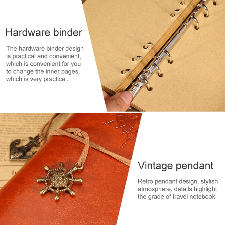 P697 Creative Corsair Anchor Stationery Notepad Office Supplies School Cute Retro Spiral Notebook Diary Book