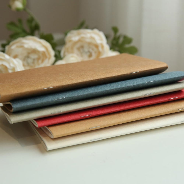 Kraft Traveler Notebook Vintage Notebook Handmade Journal Genuine Leather Diary, Size:12x21cm
