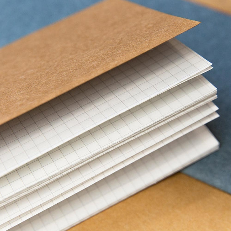 Kraft Traveler Notebook Vintage Notebook Handmade Journal Genuine Leather Diary, Size:12x21cm