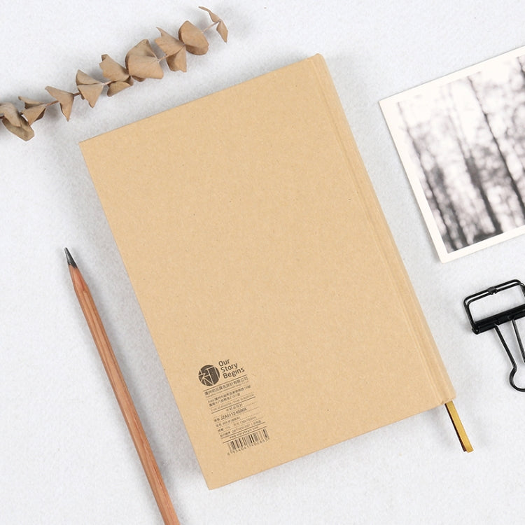 575360974670 Pure Kraft Paper Series Hardcover Notebook A5 Blank Inner Page Simple Notebook Stationery