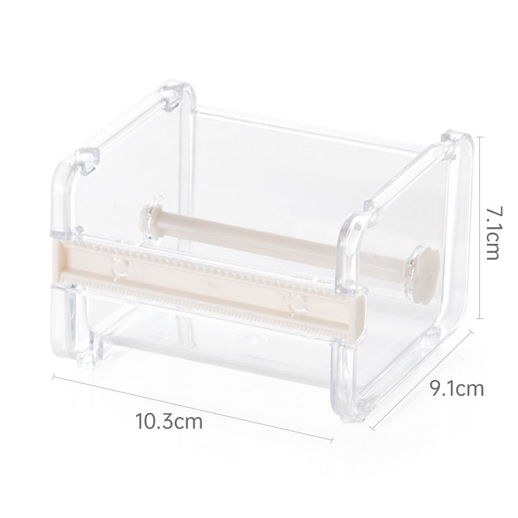 Tape Cutter Office Tape Dispenser Tape Storage Box, Size:10.3x9.1x7.1cm