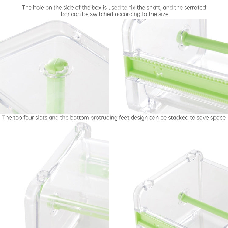 Tape Cutter Office Tape Dispenser Tape Storage Box, Size:10.3x9.1x7.1cm