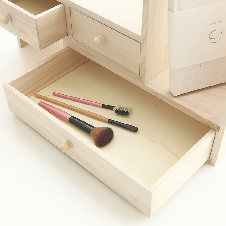 N098 Simple Creative DIY Wood Desk Sets Stationery Holder Magazine Make-up Organizer File Tray Bookshelves