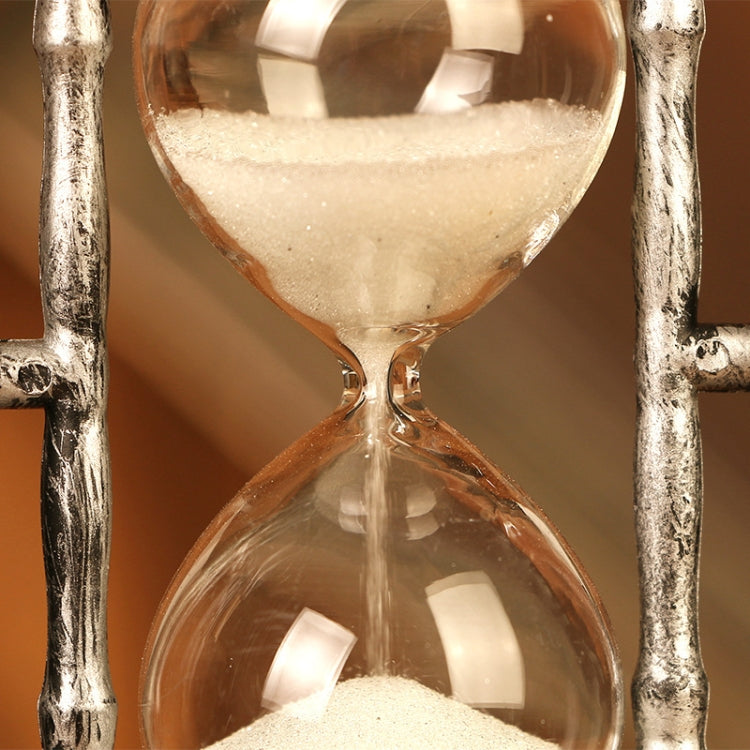 Creative Vintage Metal Pen Holders with Hourglass Quicksand Street Lamp Dual-color Night Lamp Arrangements Home School Office Decoration Gift for Children