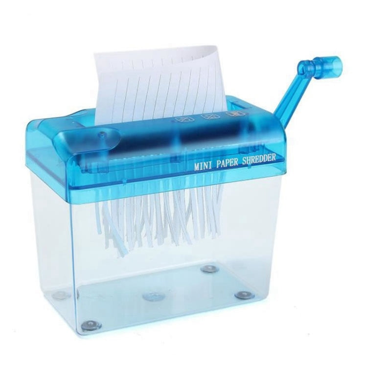 Mini Manual Shredder Crusher Destroyer Paper Documents Cutting Machine(Blue)