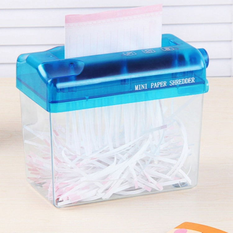 Mini Manual Shredder Crusher Destroyer Paper Documents Cutting Machine(Blue)