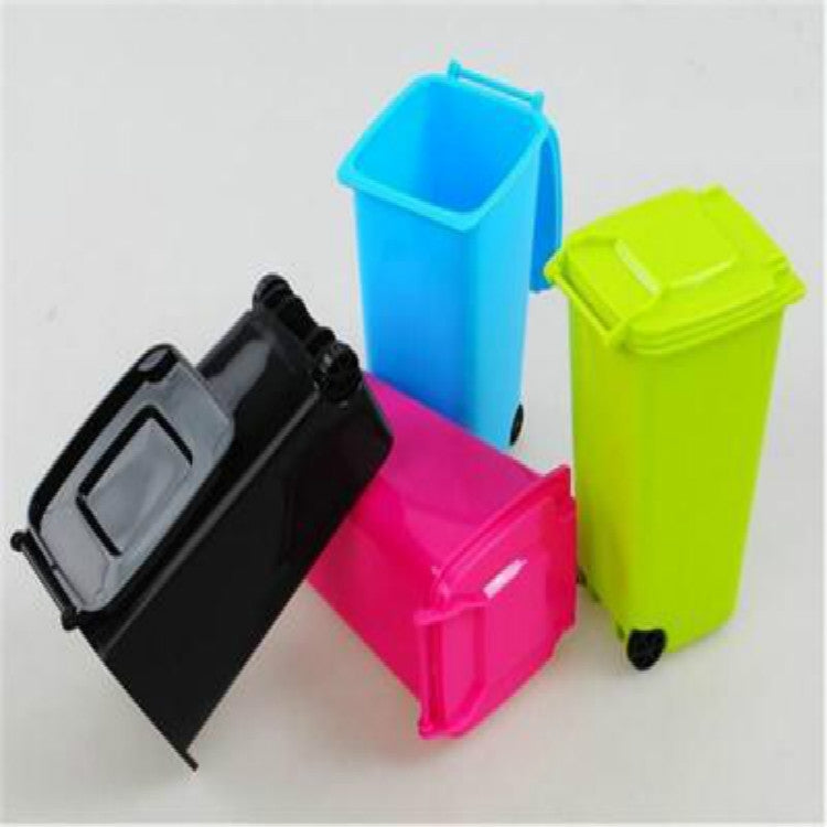 2 PCS Mini Desk Tidy Desktop Trash Can Stationery Organizer Pen Pot Holders