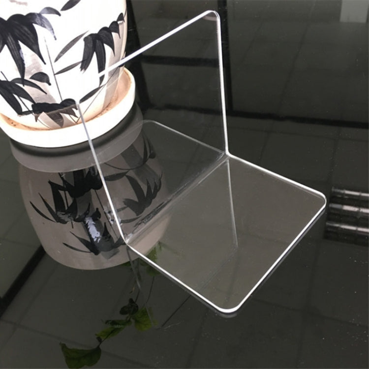 2 PCS Clear Acrylic Bookends L-shaped Desk Organizer Desktop Book Holder School Stationery Office Accessories