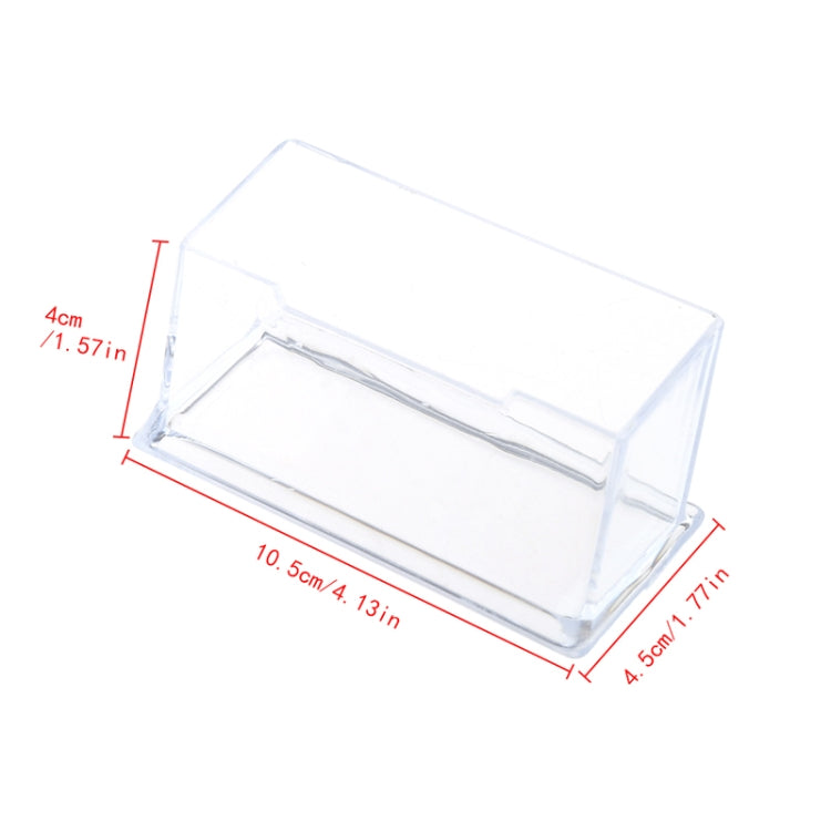 Clear Business Card Holder Desktop Office Acrylic Plastic Display Stand Rack