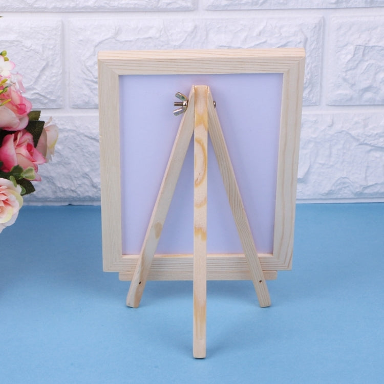 Desktop White Board Wood Frame Message Board Double Sided Whiteboard Easel White Memo Board