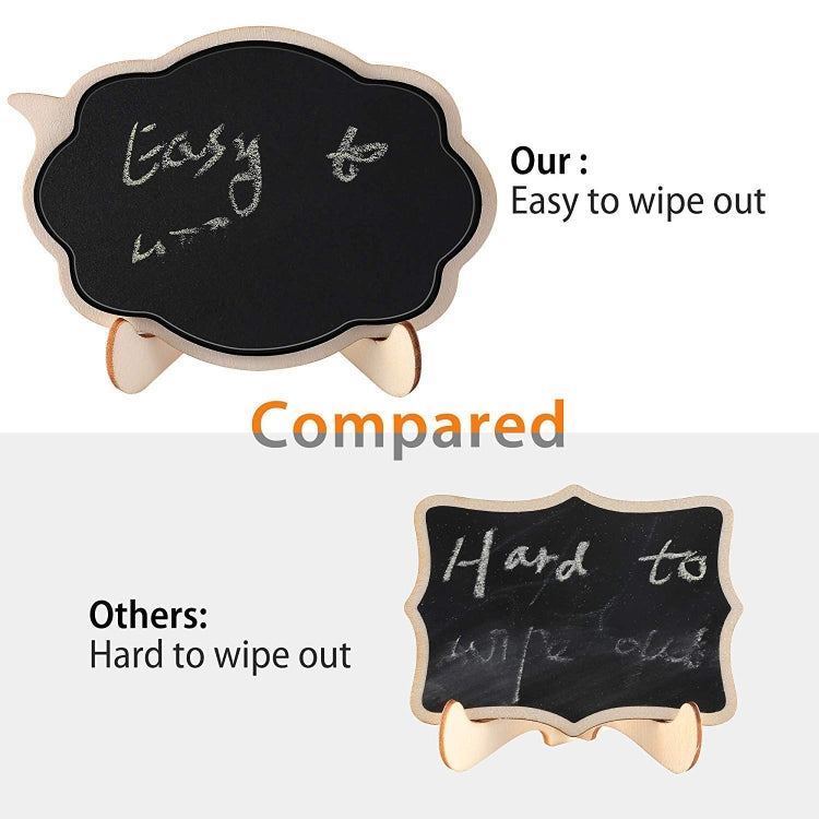 10 PCS Mini Thicker Cloud Shape Black Chalkboards Wood Small Message Board