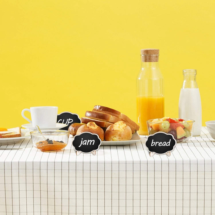 10 PCS Mini Thicker Cloud Shape Black Chalkboards Wood Small Message Board