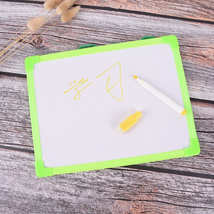 White Board Dry Wipe Board Mini Drawing Whiteboard Small Hanging Board with Marker Pen, Random Color Delivery