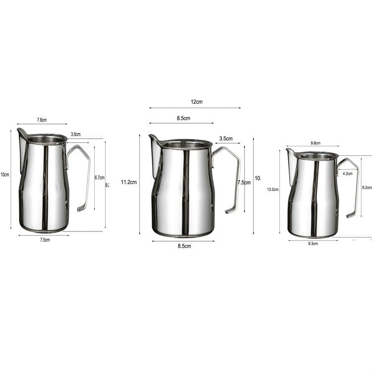 Stainless Steel Coffee Pot Pull Flower Cylinder Cup, Capacity:0.35L