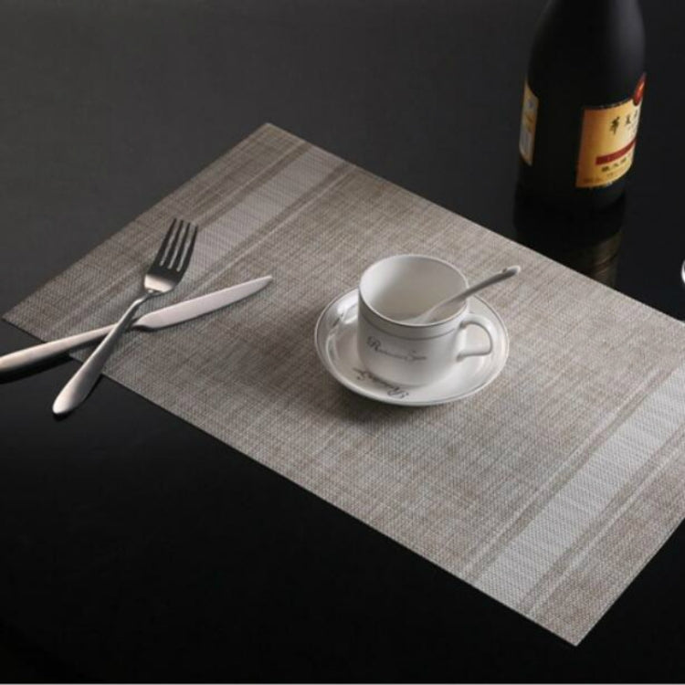 2 PCS Durable PVC Table Mats Coffee Cup Pad Braided Slip Placemats, Size: 30x45cm