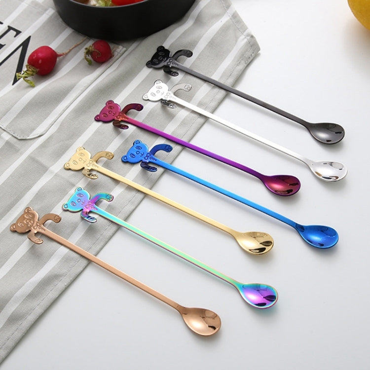 Cute Bear Spoon Long Handle Spoons Coffee Drinking Tools