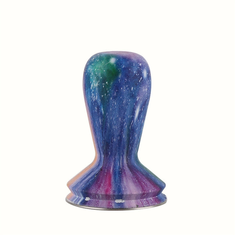 58mm Coffee Tamper Coloured Silicone Frosted Handle Coffee Hammer 304 Stainless Steel Powder Press Coffee Accessories Starry Sky