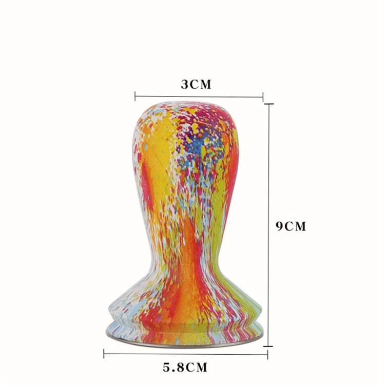 58mm Coffee Tamper Coloured Silicone Frosted Handle Coffee Hammer 304 Stainless Steel Powder Press Coffee Accessories Stripe