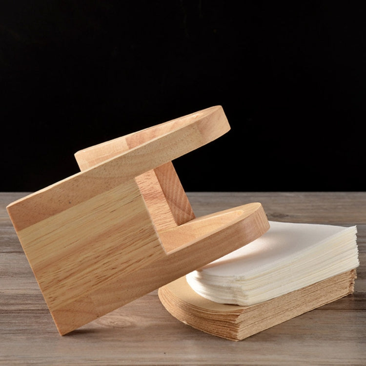 Coffee Filter Holder Coffee Storage Rack Filter Box Paper Base Bracket Display Stand Wooden V Holder