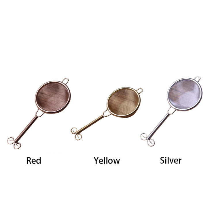 Reusable Herb Drinking Stainless Steel Filter Tea Strainer(Silver)