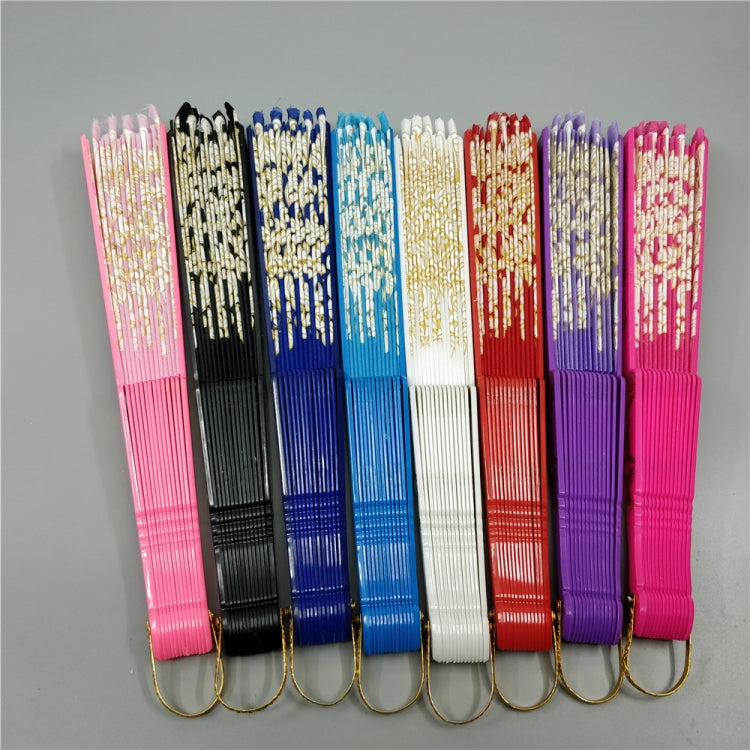 Spain Style Plastic Folding Fan Peacock Lace Fan Ladies Dance Gilding Fan, Size:23x42cm