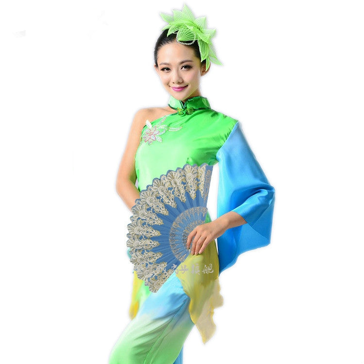 Spain Style Plastic Folding Fan Peacock Lace Fan Ladies Dance Gilding Fan, Size:23x42cm