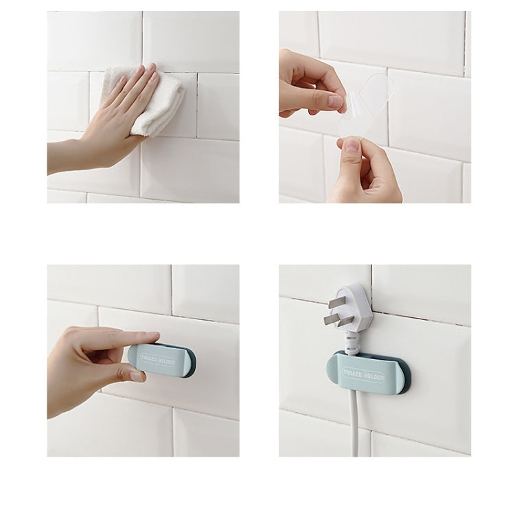 4 in 1 Multifunctional Home Creative Free Punching Plug Holder Wire Storage Artifact