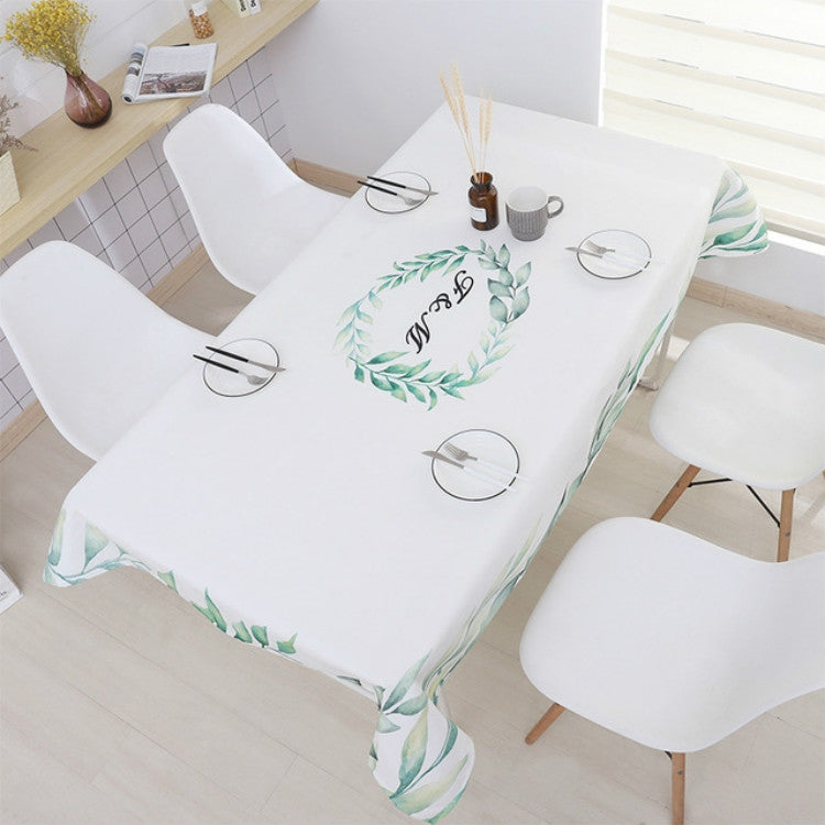 Greenery Waterproof Tablecloth Restaurant Kitchen Dust Cover Rectangular Tablecloth, Size:140x140cm