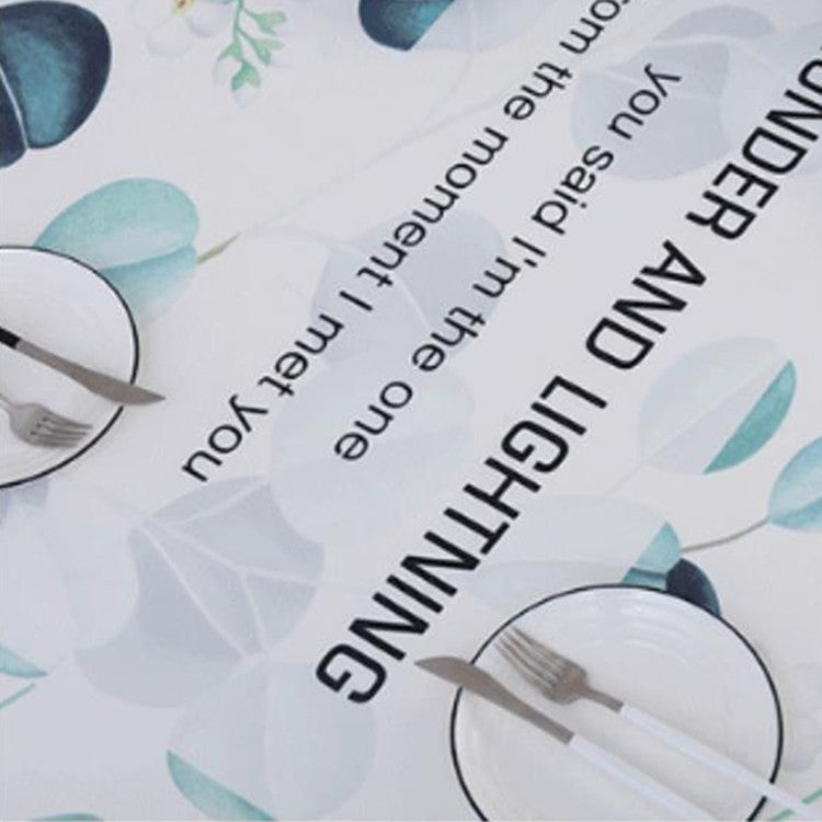 Greenery Waterproof Tablecloth Restaurant Kitchen Dust Cover Rectangular Tablecloth, Size:100x160cm