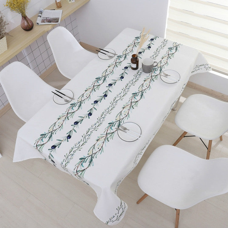 Greenery Waterproof Tablecloth Restaurant Kitchen Dust Cover Rectangular Tablecloth, Size:140x200cm