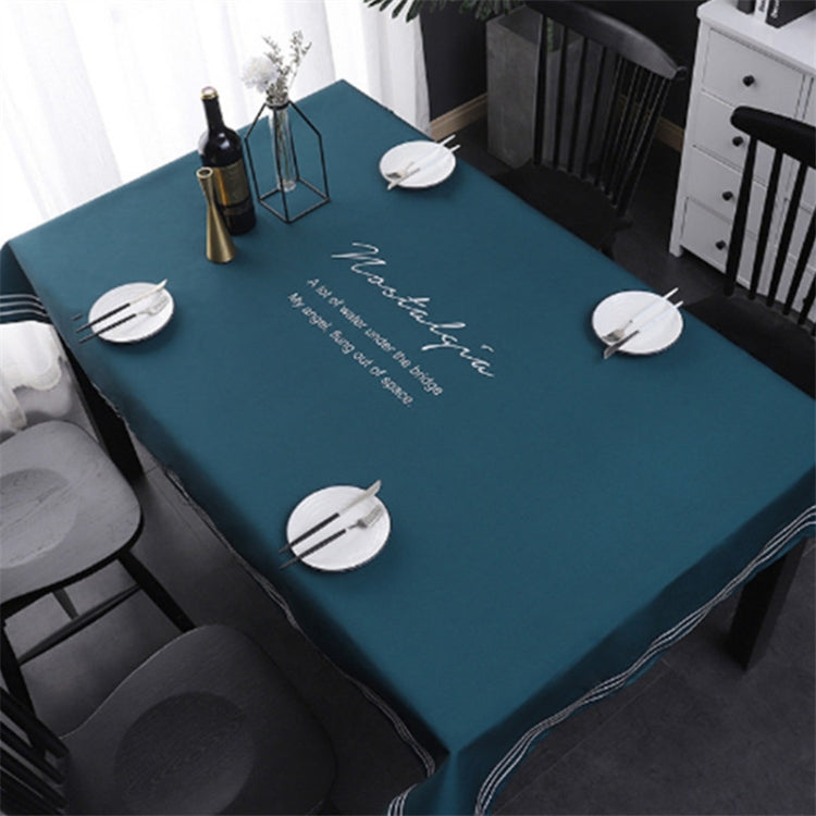 Simple Decorative Linen Tablecloth Waterproof Oilproof Rectangular Dining Table Cloth, Size:85x85cm