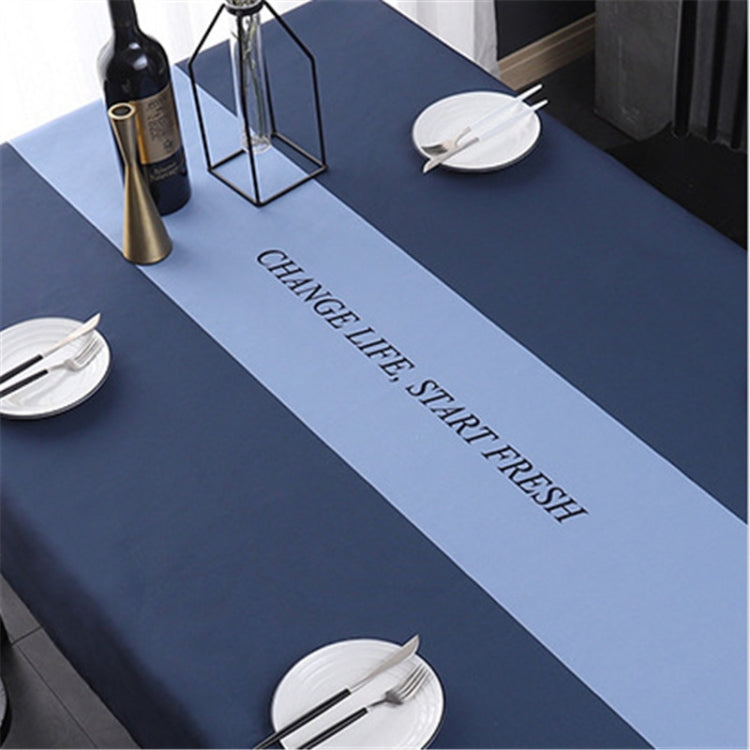 Simple Decorative Linen Tablecloth Waterproof Oilproof Rectangular Dining Table Cloth, Size:140x180cm