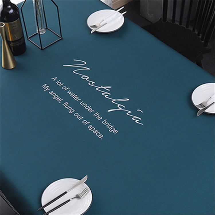 Simple Decorative Linen Tablecloth Waterproof Oilproof Rectangular Dining Table Cloth, Size:140x180cm