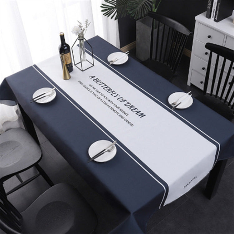 Simple Decorative Linen Tablecloth Waterproof Oilproof Rectangular Dining Table Cloth, Size:120x190cm