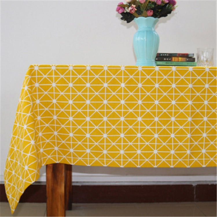 Cotton Linen Tablecloth Dust-proof Rectangular Dining Table Cloth Tea Tablet TV Mat, Size:90x90cm