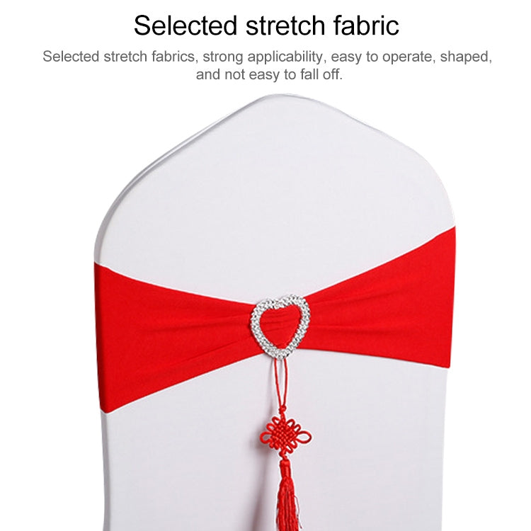 Stretch Chair Bound Chinese Knot Chair Sashes Cover Wedding Chair Decoration For Wedding Party Ceremony Banquet Event Decor