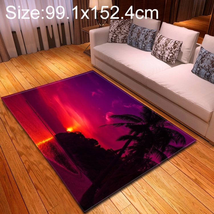 99.1x152.4cm Modern Fashion Home Sunset View Floor Mat