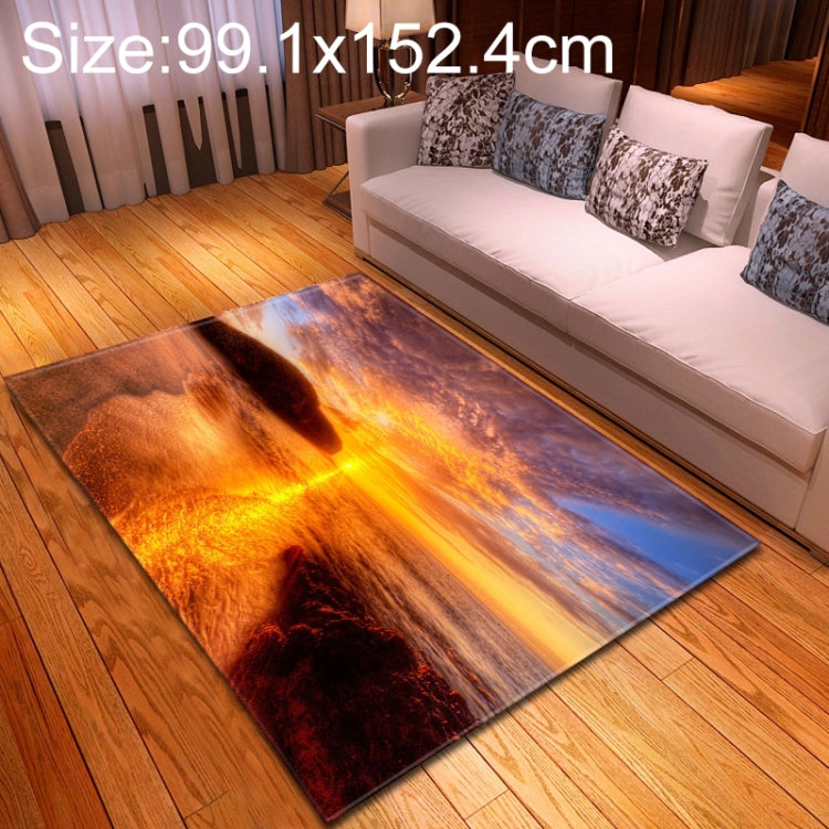 99.1x152.4cm Modern Fashion Home Sunset View Floor Mat