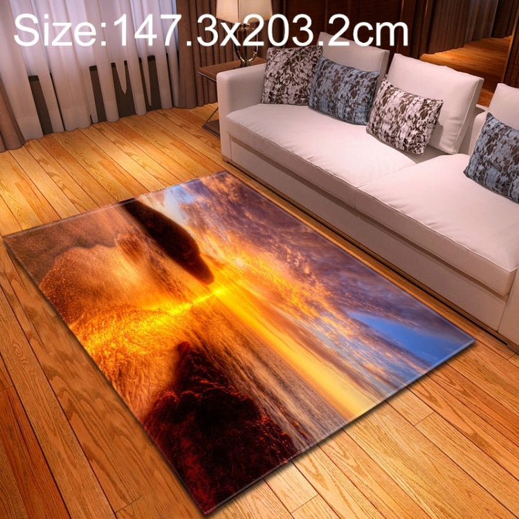 147.3x203.2cm Modern Fashion Home Sunset View Floor Mat
