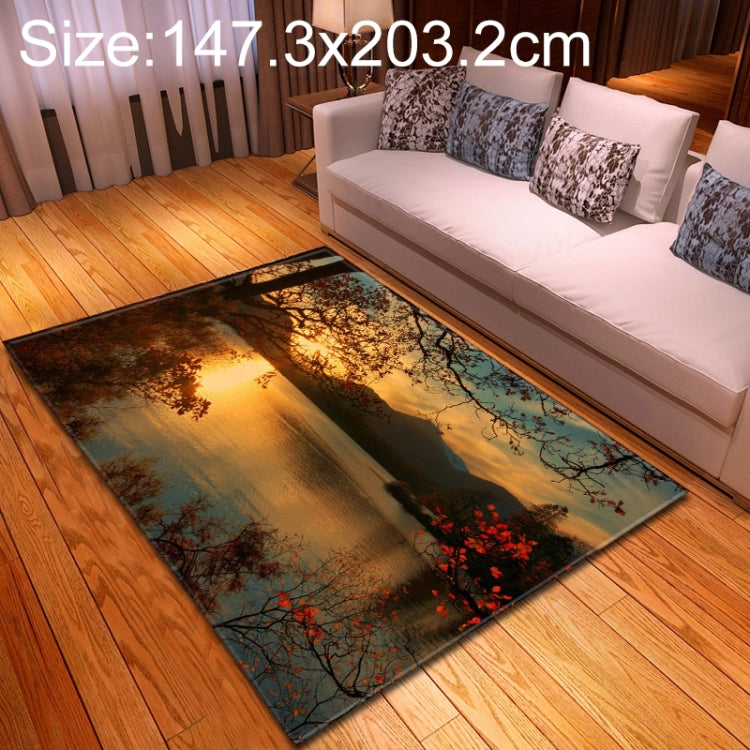 147.3x203.2cm Modern Fashion Home Sunset View Floor Mat