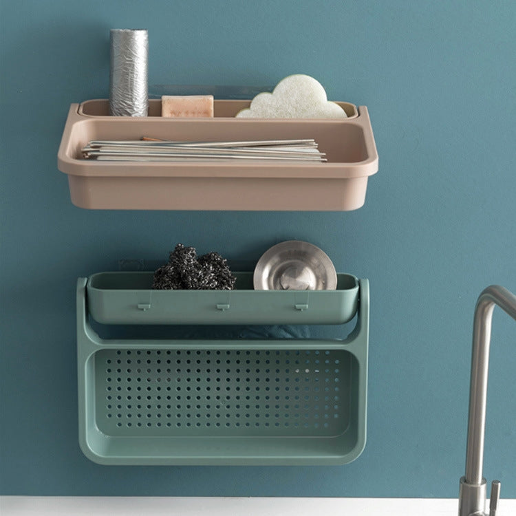 Vegetable Fruit Perforating Free Cleaning Drain Basket Folding Rack