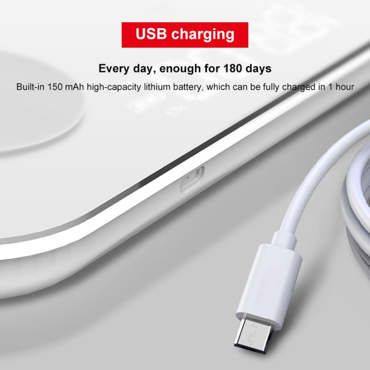 TUY Multifunctional Bluetooth Smart USB Mini Electronic Scale Weight Scale, Style:USB Charging Version(White)