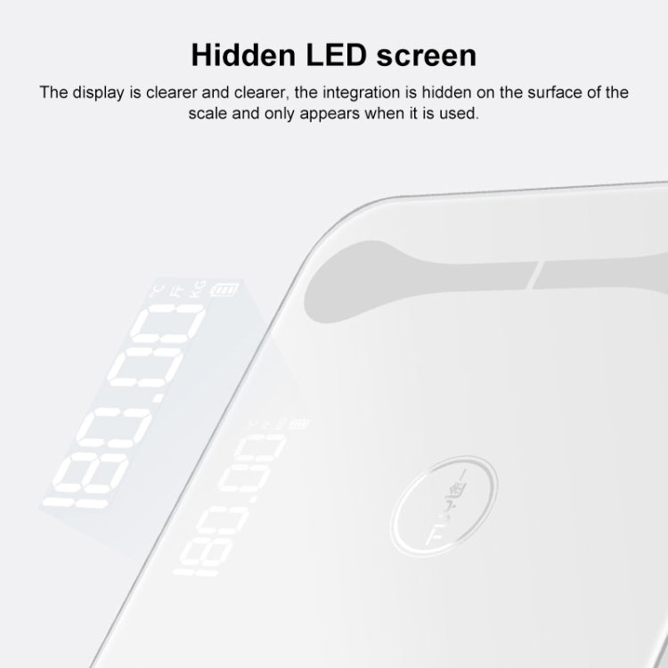 TUY Multifunctional Bluetooth Smart USB Mini Electronic Scale Weight Scale, Style:USB Charging Version(White)