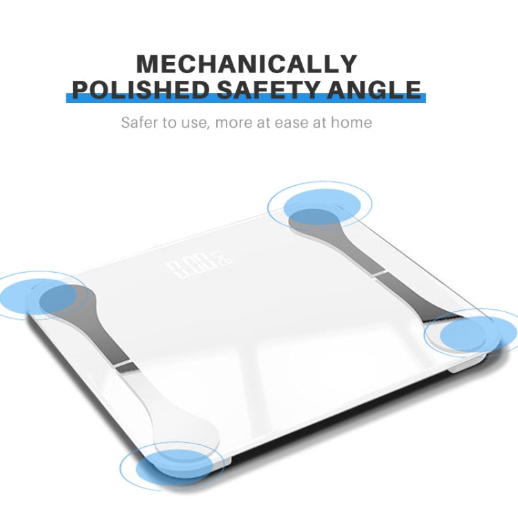 TUY Multifunctional Bluetooth Smart USB Mini Electronic Scale Weight Scale, Style:USB Charging Version(White)