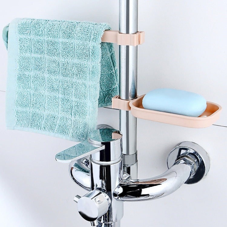 2 PCS Bathroom Toilet Free Punch Towel Rack Faucet Clip Soap Box