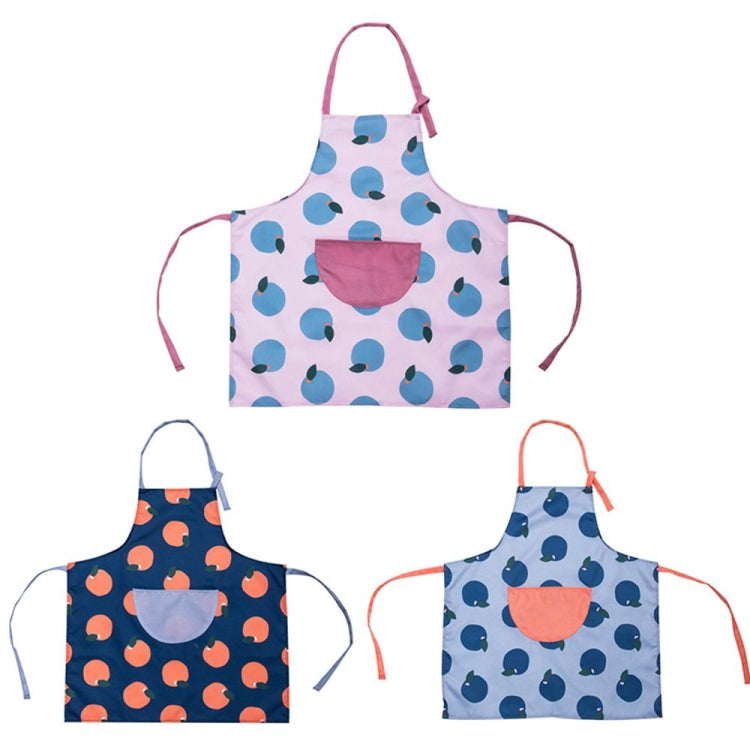 Orange Pattern Adjustable Polyester Kitchen Apron For Cooking