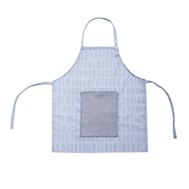 Stripe Adjustable Kitchen Apron Cooking Baking Restaurant Overall with Removable Pocket(Gray)