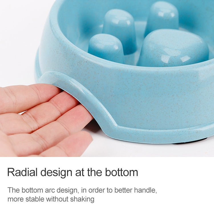 Slow Food Anti-choke Stainless Steel Double Bowl Pet Non-slip Cat Food Bowl